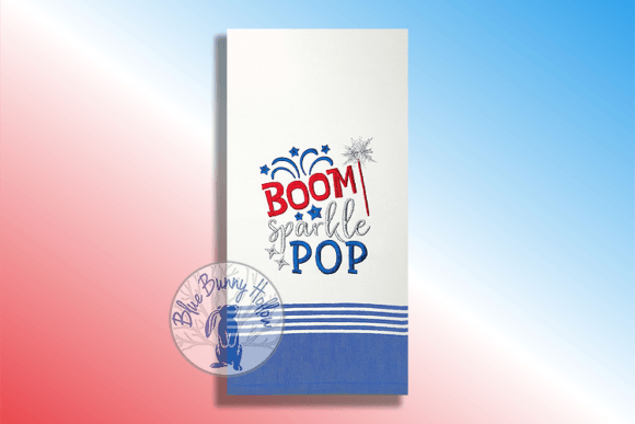 Boom Sparkle Pop Embroidery Design