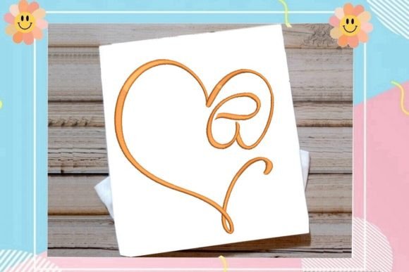 C Beautiful Heart Monogram Letter