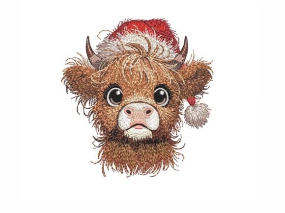 Christmas Baby Highland Cow