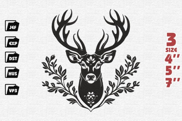 Floral Deer Head: A Whimsical Woodland Keepsake