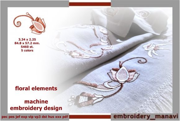 Floral Elements for Seasonal Embroidery