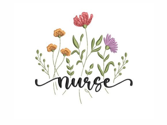 Flower Nurse: A Thoughtful Embroidery Design for Meaningful Gifts