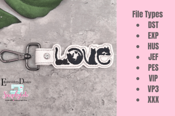 Love Cat ITH Snap Tab: A Thoughtful Embroidery Gift Design
