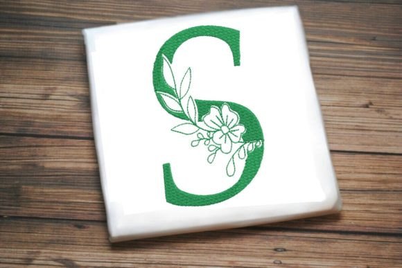 S Floral Monogram Alphabet Decoration