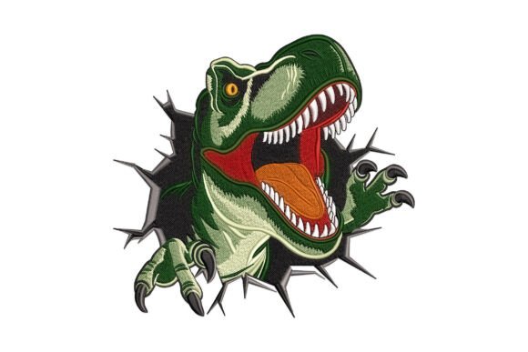 T-Rex Dinosaur Embroidery Design